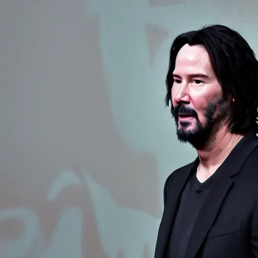 Prompt: Keanu reeves in the pixar film