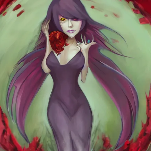 Image similar to evelynn in a grave, trending on arstation