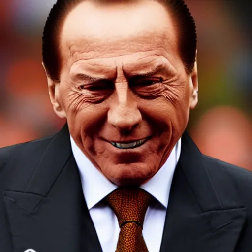 Image similar to Silvio Berlusconi in the style of Dragon Ball, 8K, hyperrealistic