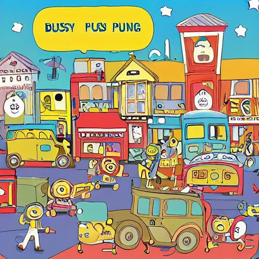 Prompt: Busytown, by Neil Freeman