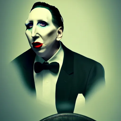 Prompt: marilyn manson as the president of the united states by xiaonan, highly detailed, dramatic lighting, sharp focus, trending on artstation, 8 k,