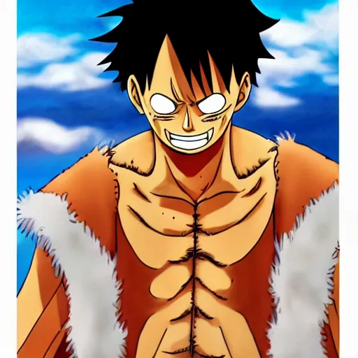 Prompt: luffy crying