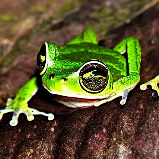 Image similar to photo of a rare three - eyed frog