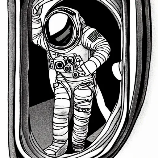 Prompt: realism kind of illustration of a astronaut