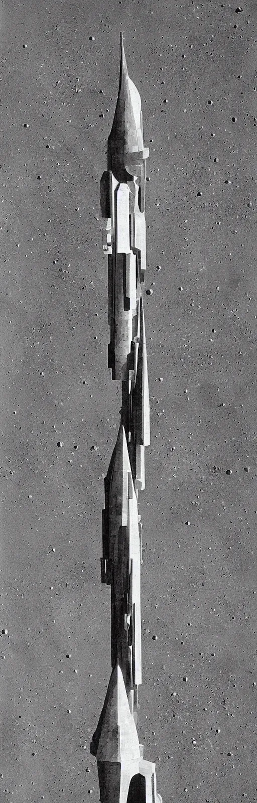 Image similar to moon rocket designed by Antoni Gaudi