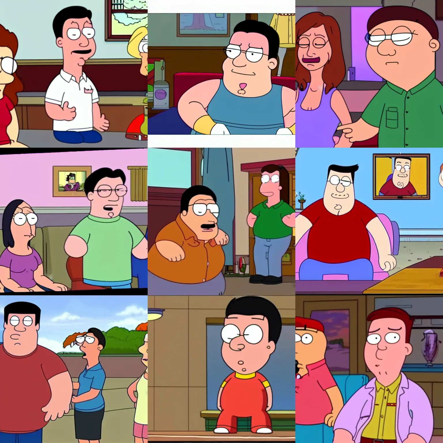 Prompt: Markiplier cameo in Family Guy, animated episode still