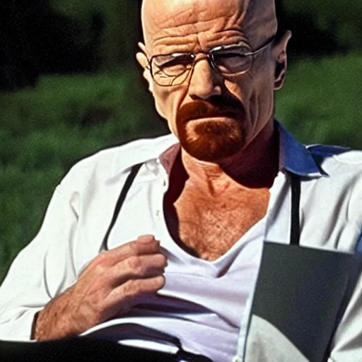 Image similar to walter white wearing a bikini