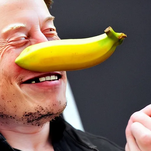 Image similar to elon musk eating banana