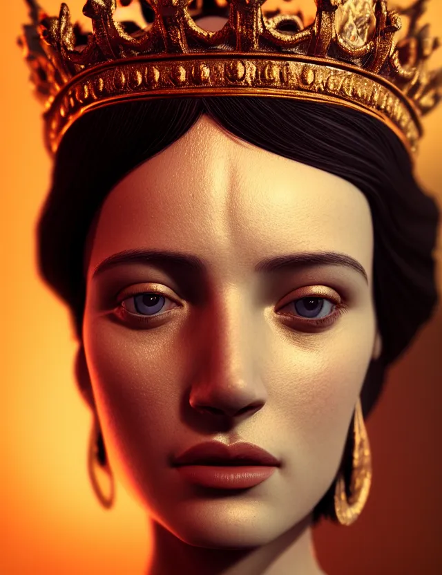 Prompt: blurred background. close-up portrait of a goddess in crown, by Aykut Aydogdu by Anka Zhuravleva and Alena Aenami, Atey Ghailan, octane render, unreal engine, cinematic counter light, high detail, octane render, 4k