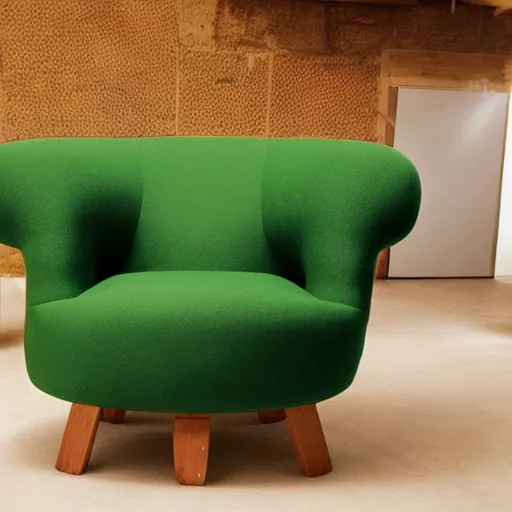 Image similar to armchair in the shape of an avacado