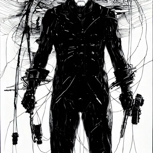 Image similar to Joe Biden looking sinister, by Tsutomu Nihei, highly detailed