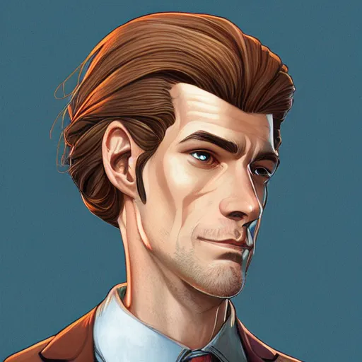 Prompt: head and shoulders portrait of Rufus from Deponia illustration, medium shot, intricate, elegant, highly detailed, digital art, ffffound, art by JC Leyendecker and sachin teng