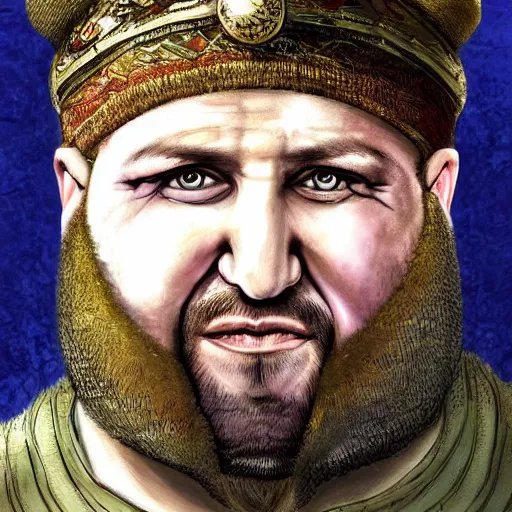 Prompt: bodyhorror portrait of ramzan kadyrov who became an ugly retarded lovecraftian monstrosity, photo - realistic, color image, 2 k, highly detailed