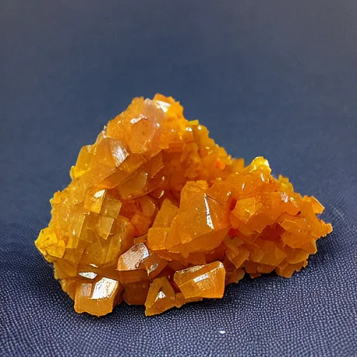 Image similar to wulfenite crystal cluster cubic