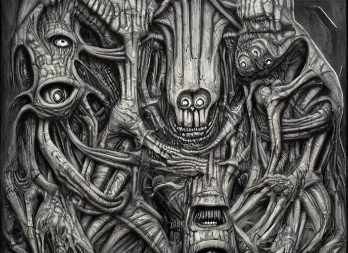 Image similar to Monster's Inc by H. R. Giger