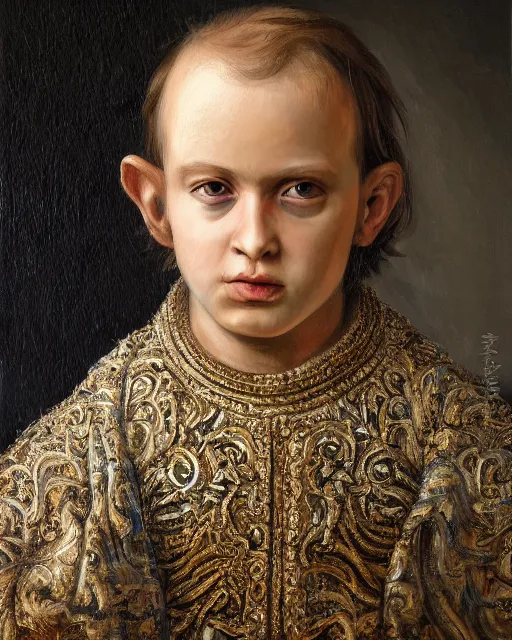Image similar to acrylic painting portrait of balthasar gelt, high production value, intricate details, high resolution, hdr, high definition, masterpiece, realistic, ultrarealistic, highly detailed, hd, sharp focus, non blurry, sharp, smooth