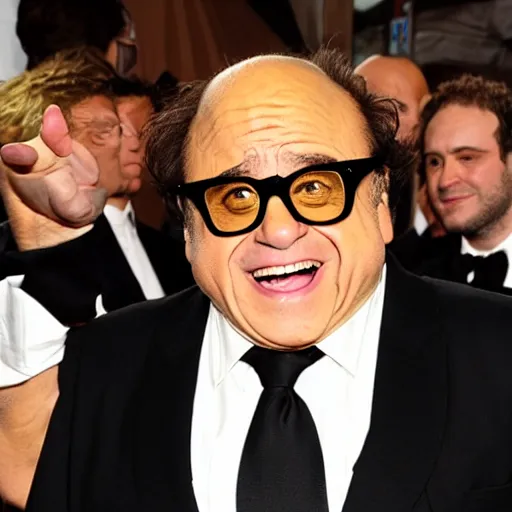 Image similar to danny devito frank reynolds's wolverine action pose