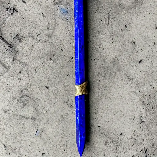 Image similar to photo of a lapis lazuli sword