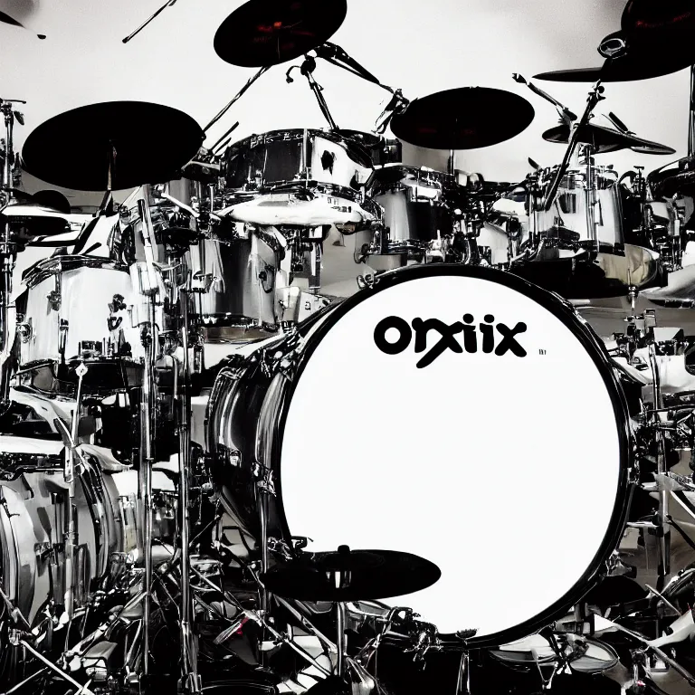 Prompt: music optix drums album cover, no text, no album, film, sharp