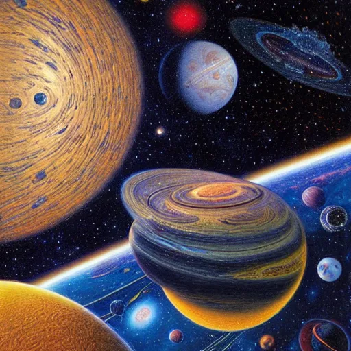 Prompt: Liminal space in outer space by Johfra Bosschart