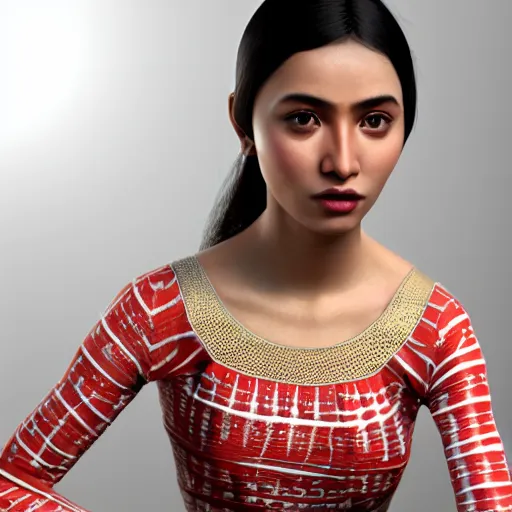 Prompt: daz3d genesis 8 female assamese girl wearing mekhela bihu dress, Iray shaders, studio HDRI soft lighting, natural skin textures ultra hd 8k, ray traced, unreal engine, cinematic realistic portrait