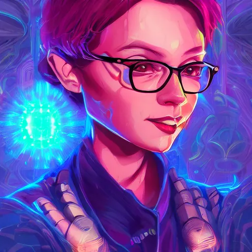 Image similar to skill magic geek inside matrix deepdream radiating a glowing aura stuff loot legends stylized digital illustration video game icon artstation lois van baarle, ilya kuvshinov, rossdraws,