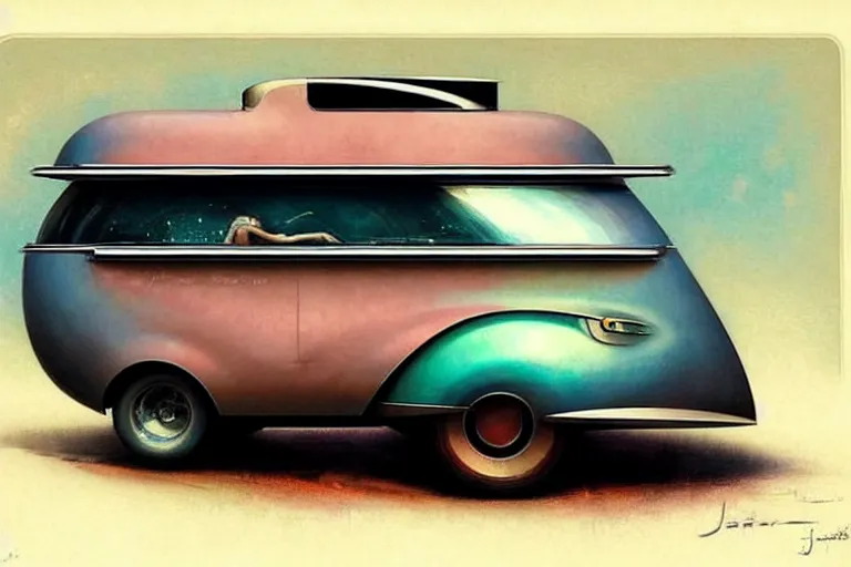 Image similar to ( ( ( ( ( 1 9 5 0 s retro science fiction rv ratrod camper. muted colors. ) ) ) ) ) by jean - baptiste monge!!!!!!!!!!!!!!!!!!!!!!!!!!!!!!