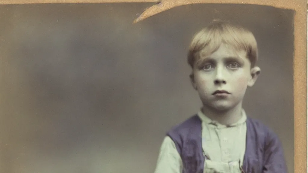 Prompt: autochrome sample photo of a young boy