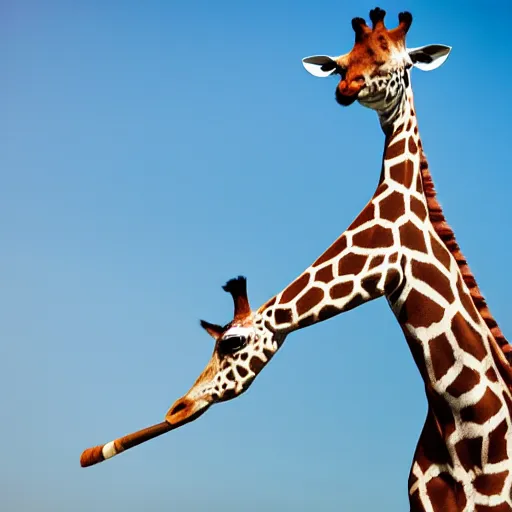 Image similar to professional photography of a giraffe ballet dancer in a tutu on the savannah