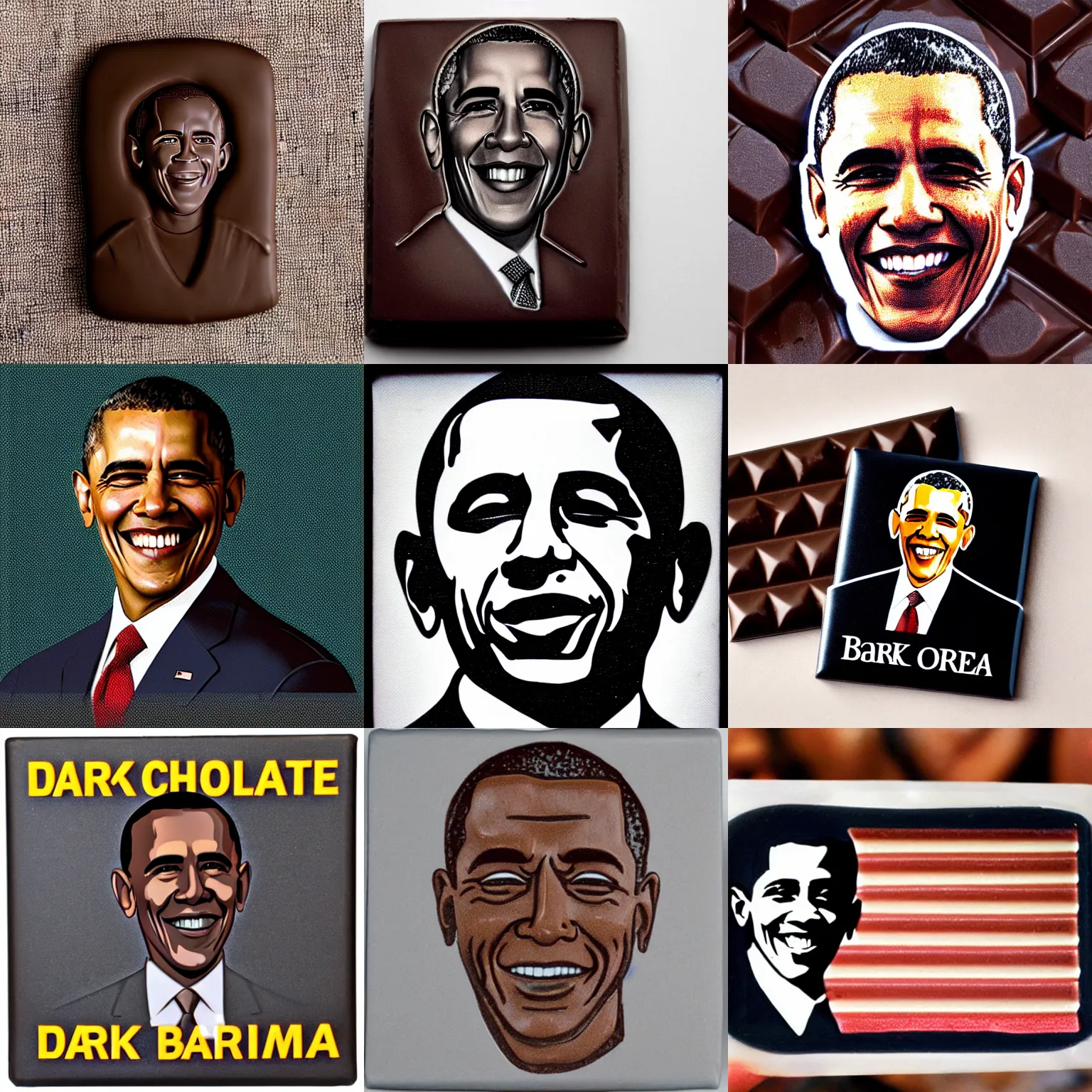 Image similar to dark chocolate relief of barak obama