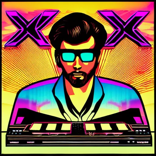 Prompt: syntax error, synthwave