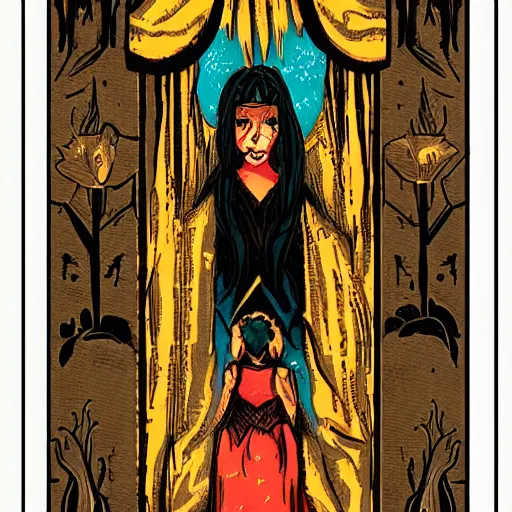 Prompt: backrooms tarot card, artstation