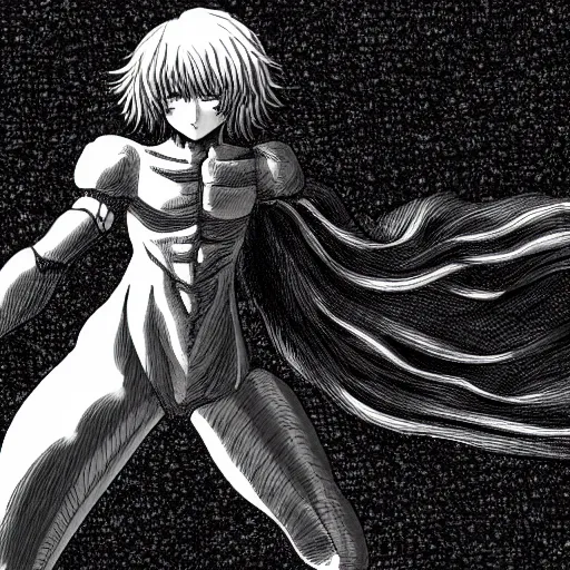 Image similar to manga panel of griffith in the style of kentaro miura, 8 k, 4 k, masterpiece, trending on artstation