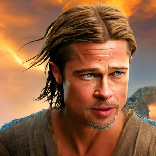 Prompt: brad pitt in avatar, stunning, vivid, highly detailed, high resolution, 8 k