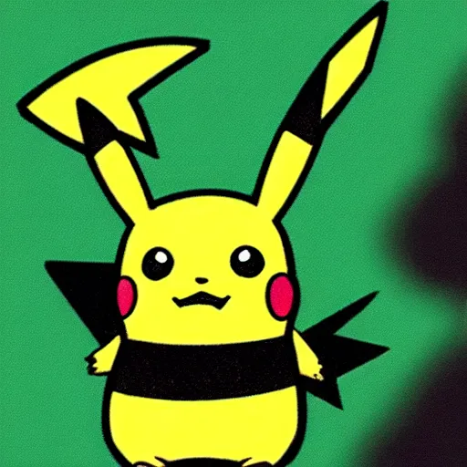 Prompt: a cute pikachu turning into hulk, anime style