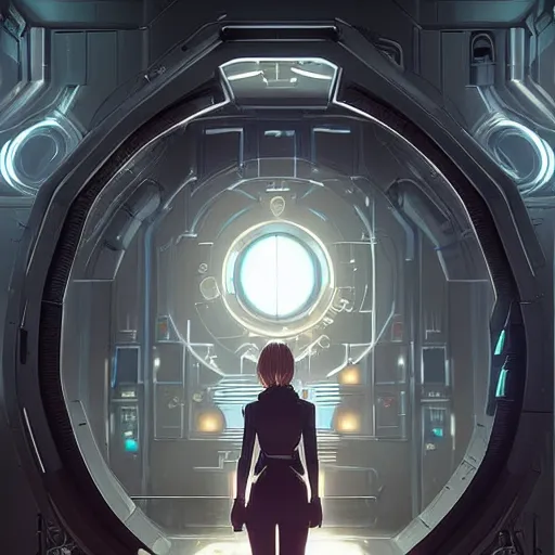 Prompt: a top secret vault door, elegant digital illustration by greg rutkowski, cyberpunk, android netrunner, security system