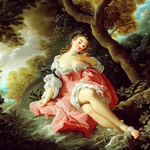 Prompt: a beautiful painting by francois boucher