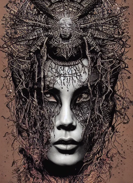 Image similar to Shaman goddess painting by Dan Hillier, trending on artstation, artstationHD, artstationHQ, 4k, 8k