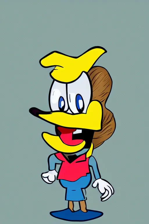 Prompt: donald spongebob duck, character concept