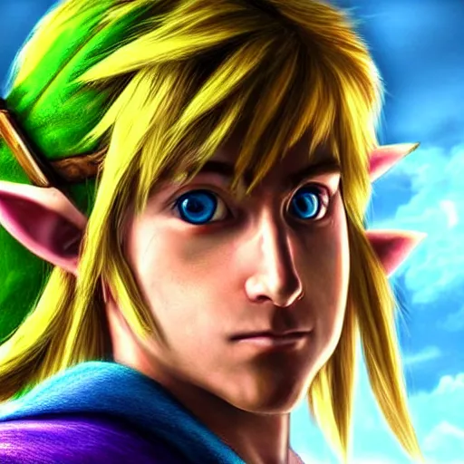 Image similar to stunning award winning hyperrealistic hdr 8 k highly detailed portrait photo of link ( the legend of zelda ) as a real human