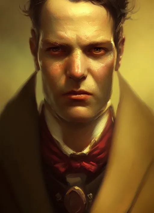 Image similar to portrait of powdered toast man, victorian, concept art, detailed face, fantasy, close up face, highly detailed, cinematic lighting, digital art painting by greg rutkowski