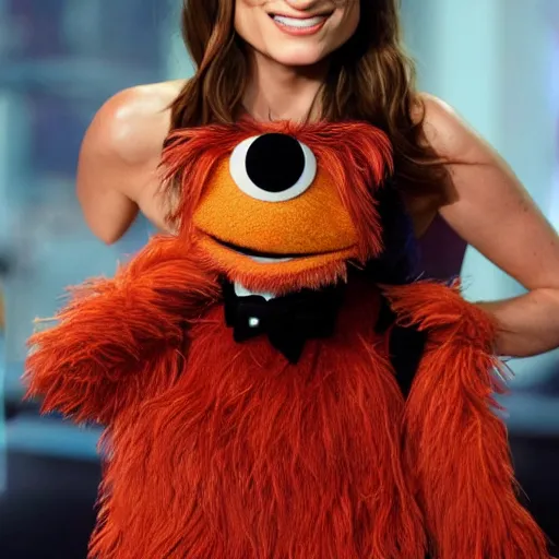 Image similar to Olivia Wilde as a muppet