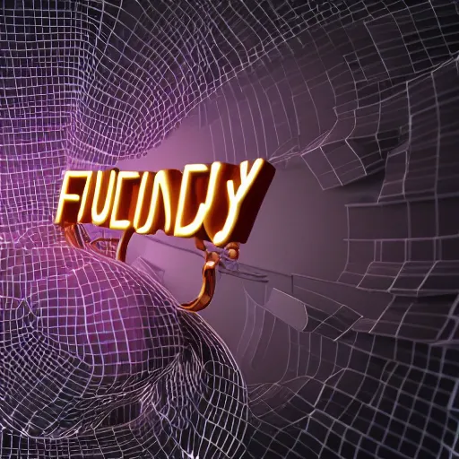 Image similar to the word funny, 3 d, octane render, blender, intro text, particles, lighting effects, 8 k,