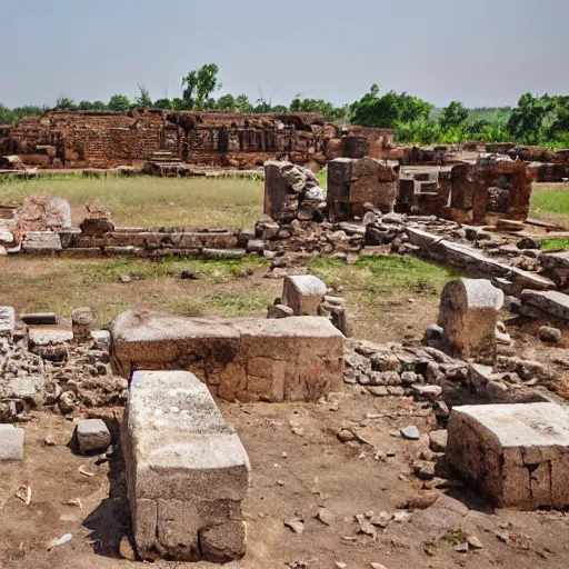 Image similar to Ruins of an walmart Temple in mesopotanian ancient city, walmart temple, award winning photo