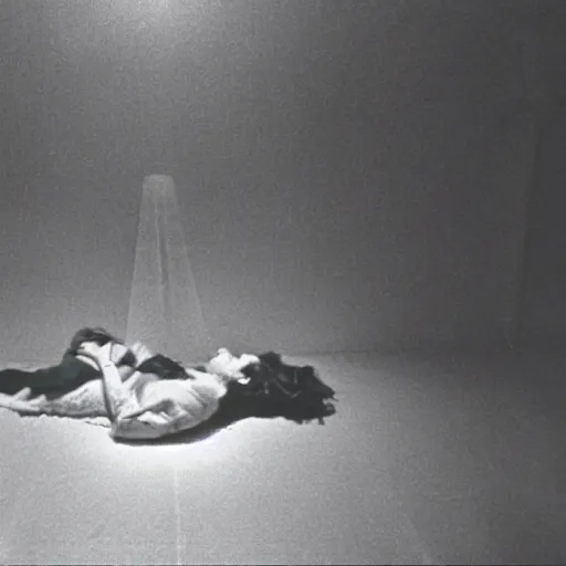 Prompt: CIA astral projection experiment, documentary slide, 1975