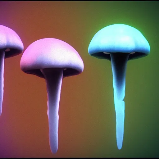 Image similar to alien mushroom, gooey, melty, iridescent, unreal engine