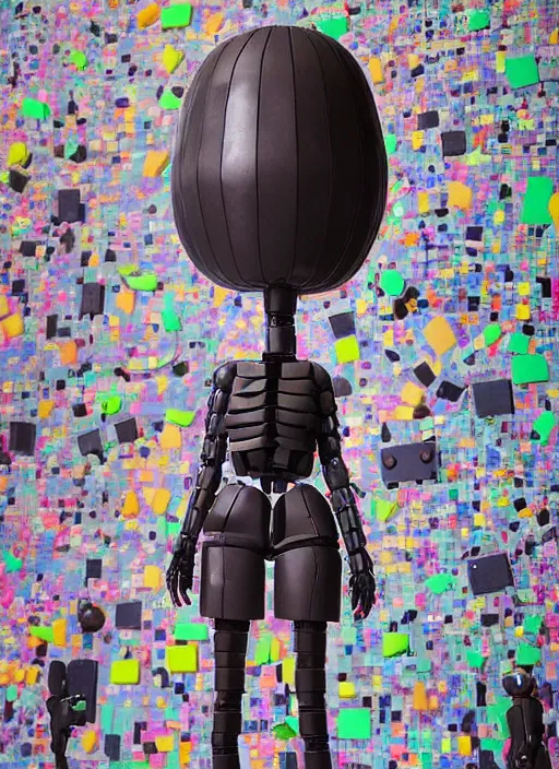 Image similar to studio photograph of a contemporary art sculpture of a modular quirky yorha android, by hikari shimoda, by jack gaughan