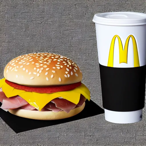 Image similar to Ham Solo at mcdonalds, 4k