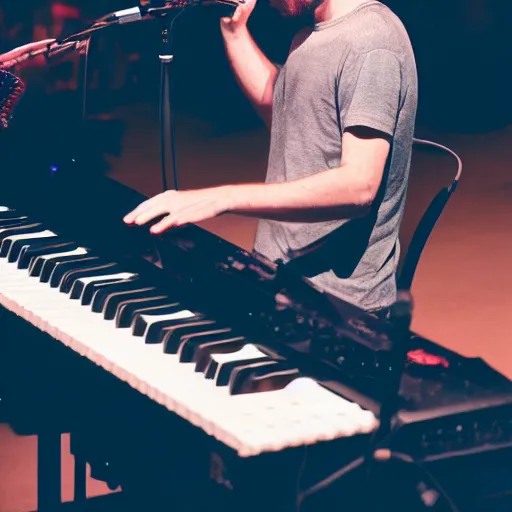 Image similar to Jack Stratton on keyboard, Minneapolis, 2018. Vulfpeck live.