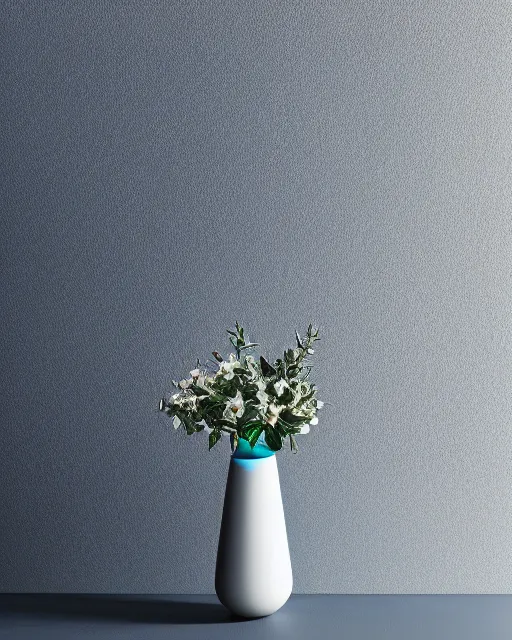 Prompt: A vase designed by beeple, product photography, bokeh